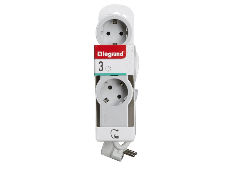694567 RALLONGE LEGRAND 3 WAY 5 M WHITE