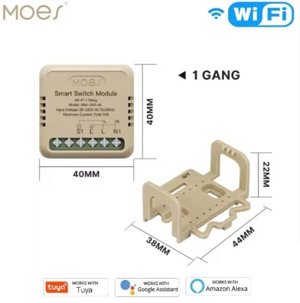 MOES SMART SWITCH MODULE 1 GANGS
