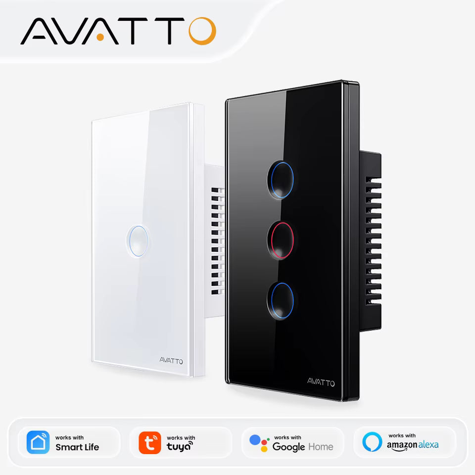 AVATTO ZIGBEE 4 GANG SWITCH BLACK
