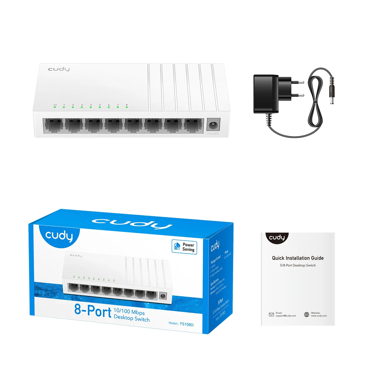 CUDY 8 PORT 10/100 MBPS DESKTOP SWITCH