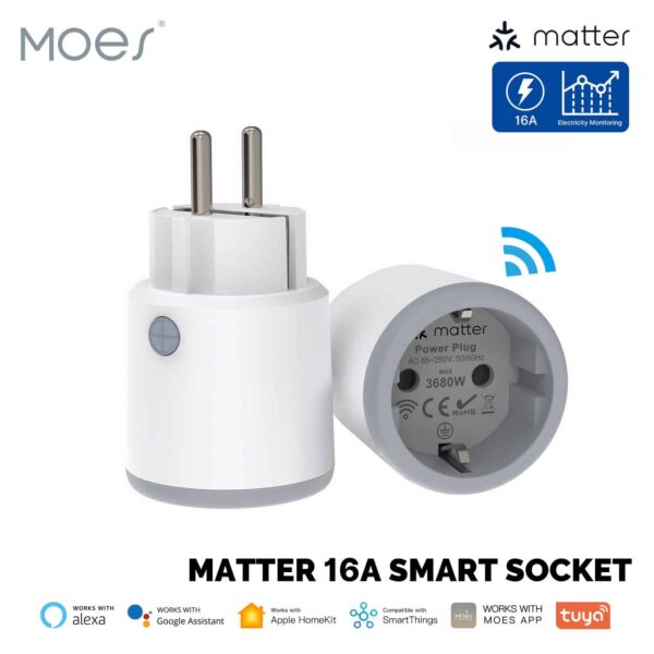 MOES ZIGBEE SMART PLUG 16A WITH METERING 

